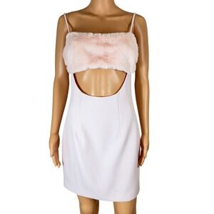 Naked Wardrobe Pink Faux Fur Cutout Mini Dress NWH19-D9MN Mens Size M
